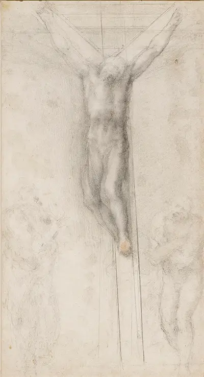 Christ on the Cross with the Virgin and St John Michelangelo